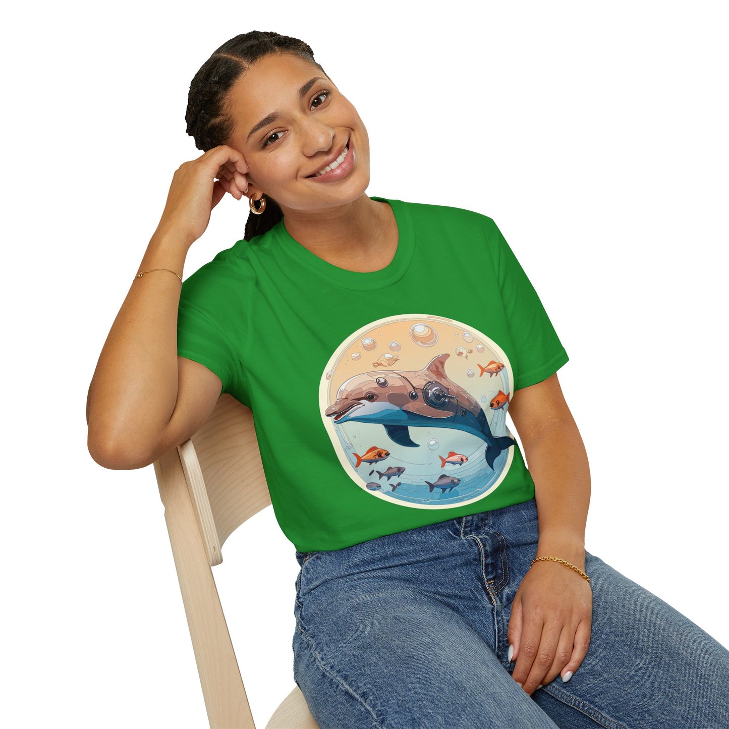 Dolphin Shirts, Shirt with Dolphin, Fish Tee Shirt, Animal Shirt