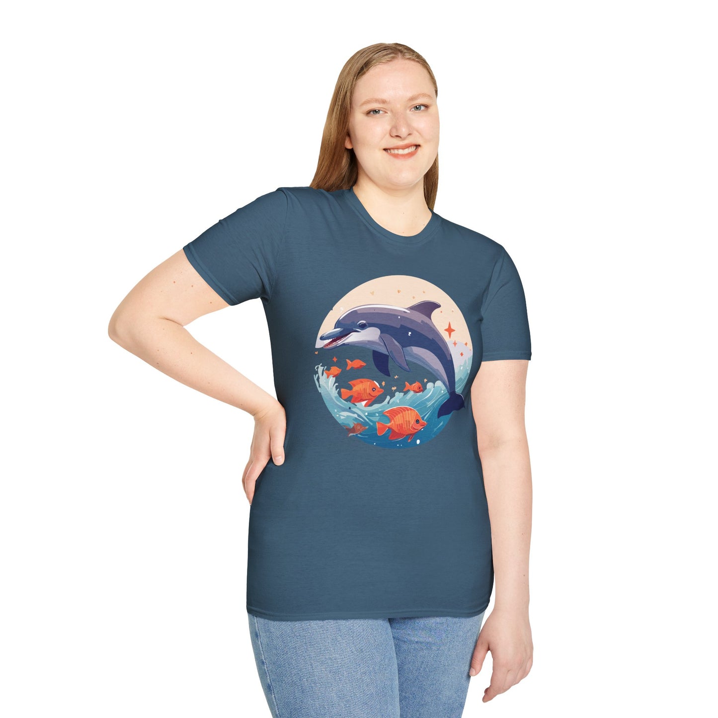 Dolphin Shirts, Shirt with Dolphin, Fish Tee Shirt, Animal Shirt