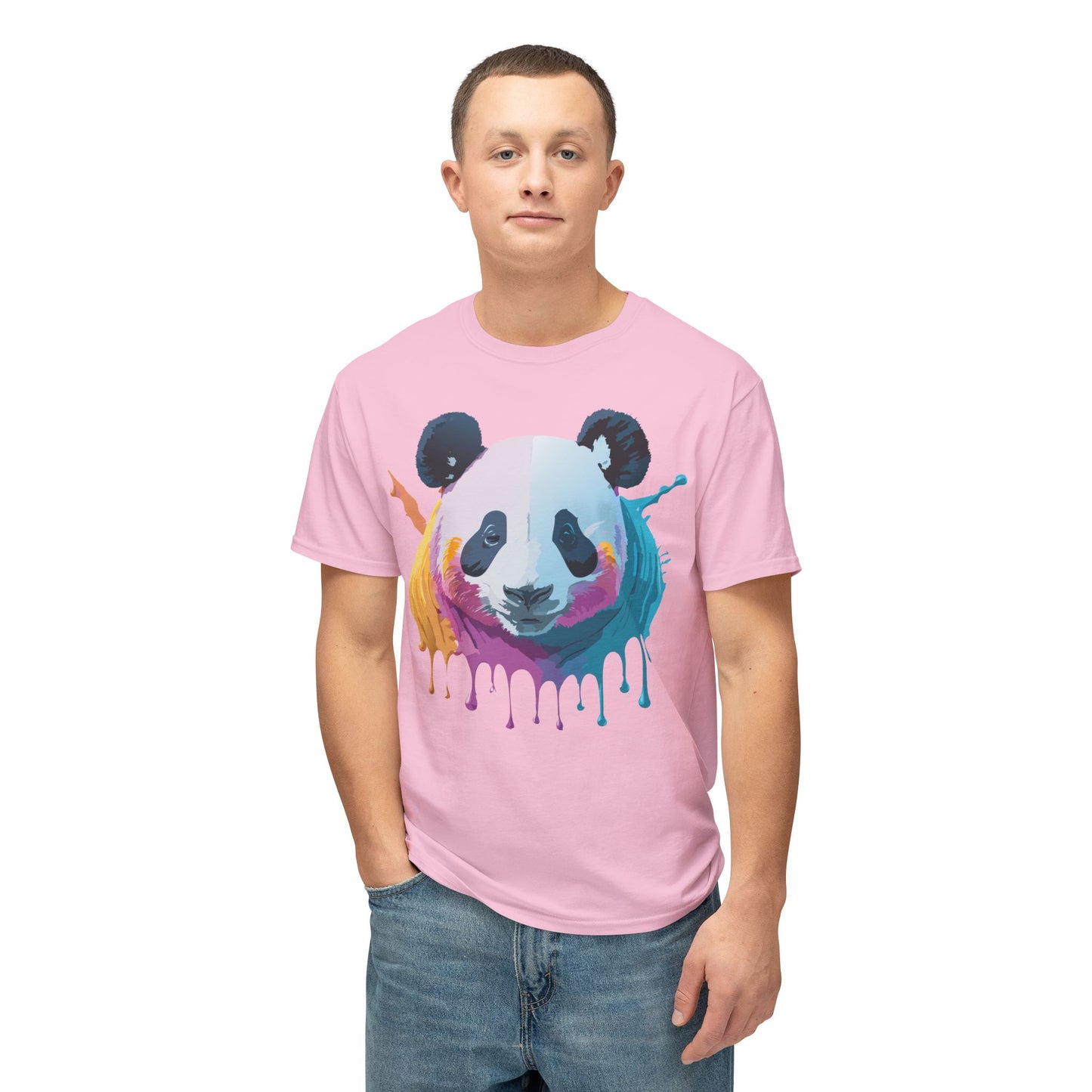 Panda T-Shirt, Vintage Panda Tee, Floral Tees, Panda Art Design Shirt, Tee Shirt with Panda Art 2