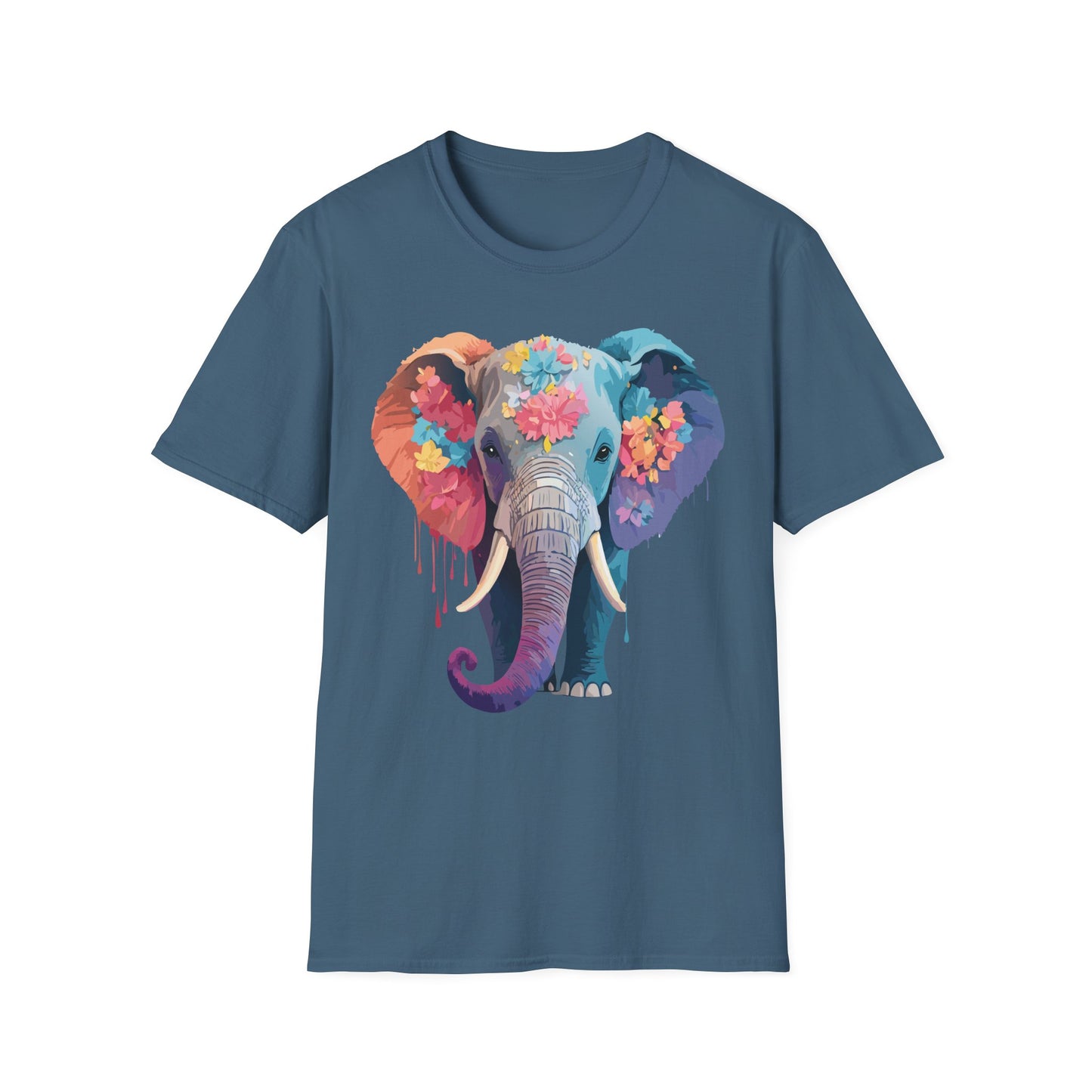 Elephant Shirt, T Shirt with Elephant, Elephant on T Shirt, T Shirt with Animation, Animals Tee Shirt