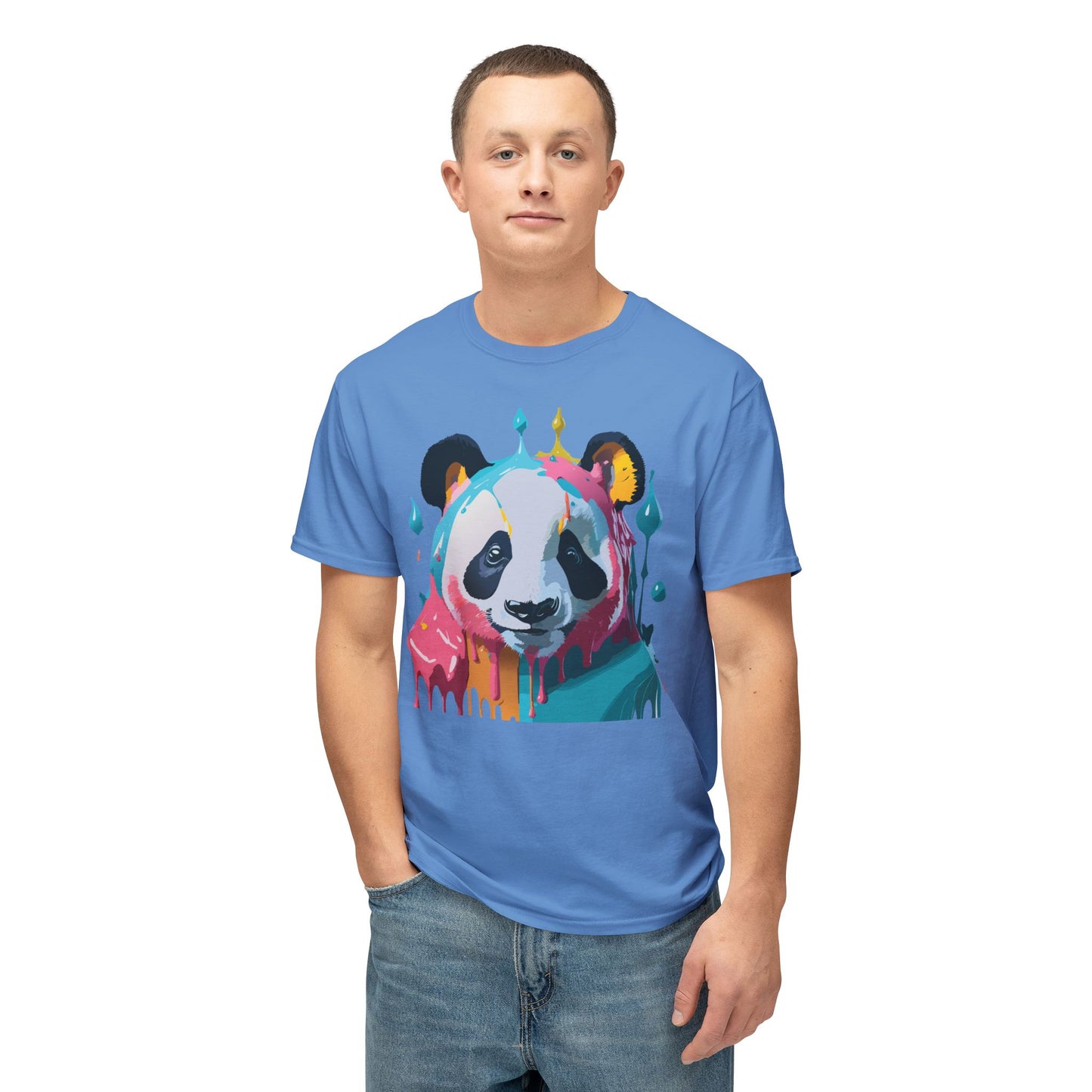 Panda T-Shirt, Vintage Panda Tee, Floral Tees, Panda Art Design Shirt, Tee Shirt with Panda Art 5