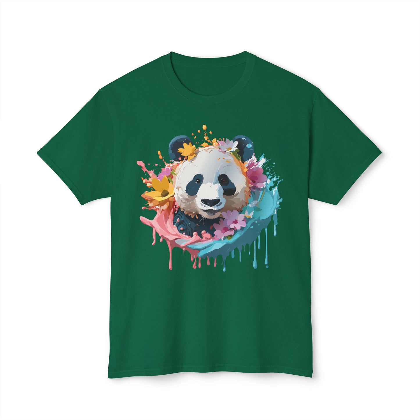 Panda T-Shirt, Vintage Panda Tee, Floral Tees, Panda Art Design Shirt, Tee Shirt with Panda Art 8