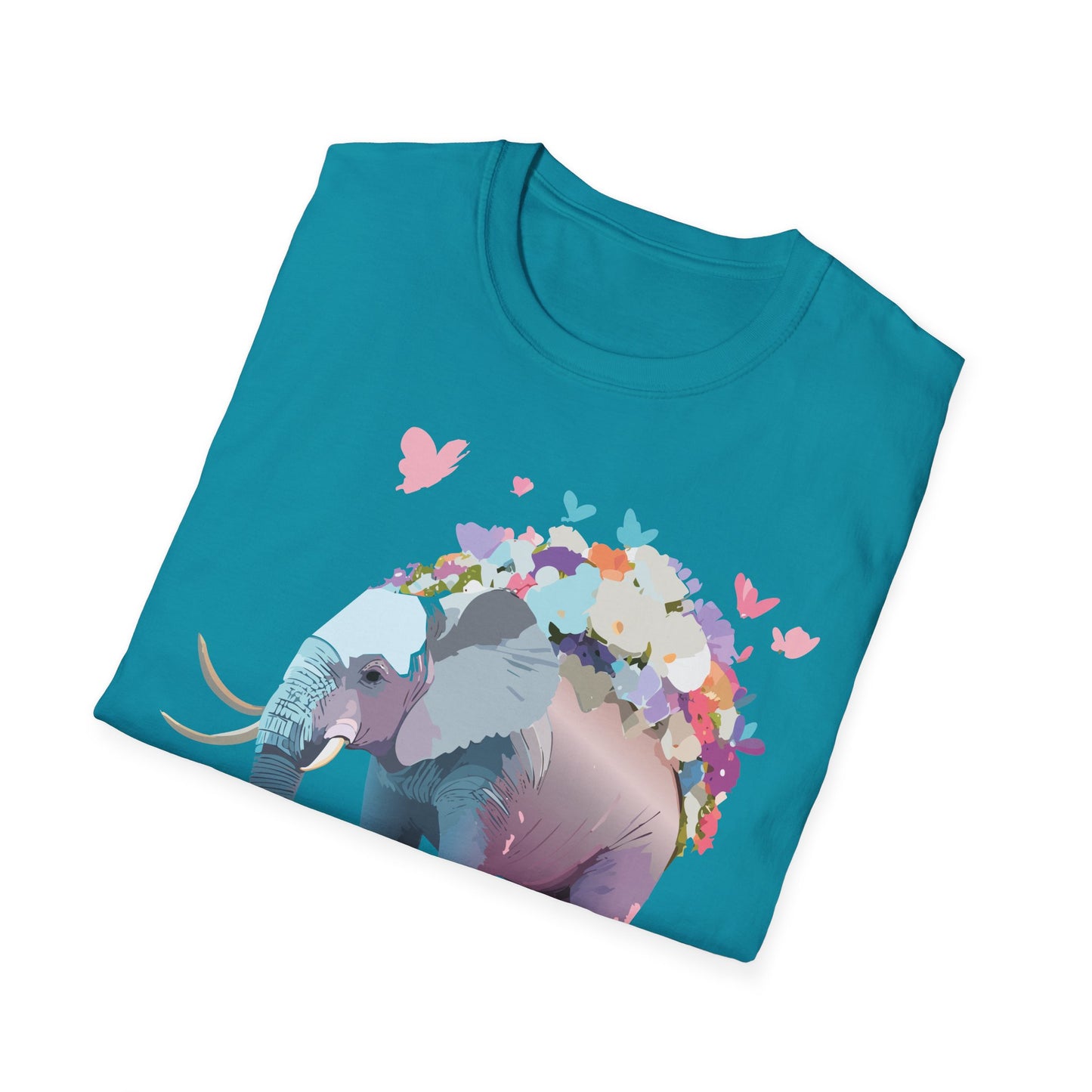 Elephant Shirt, T Shirt with Elephant, Elephant on T Shirt, T Shirt with Animation, Animals Tee Shirt