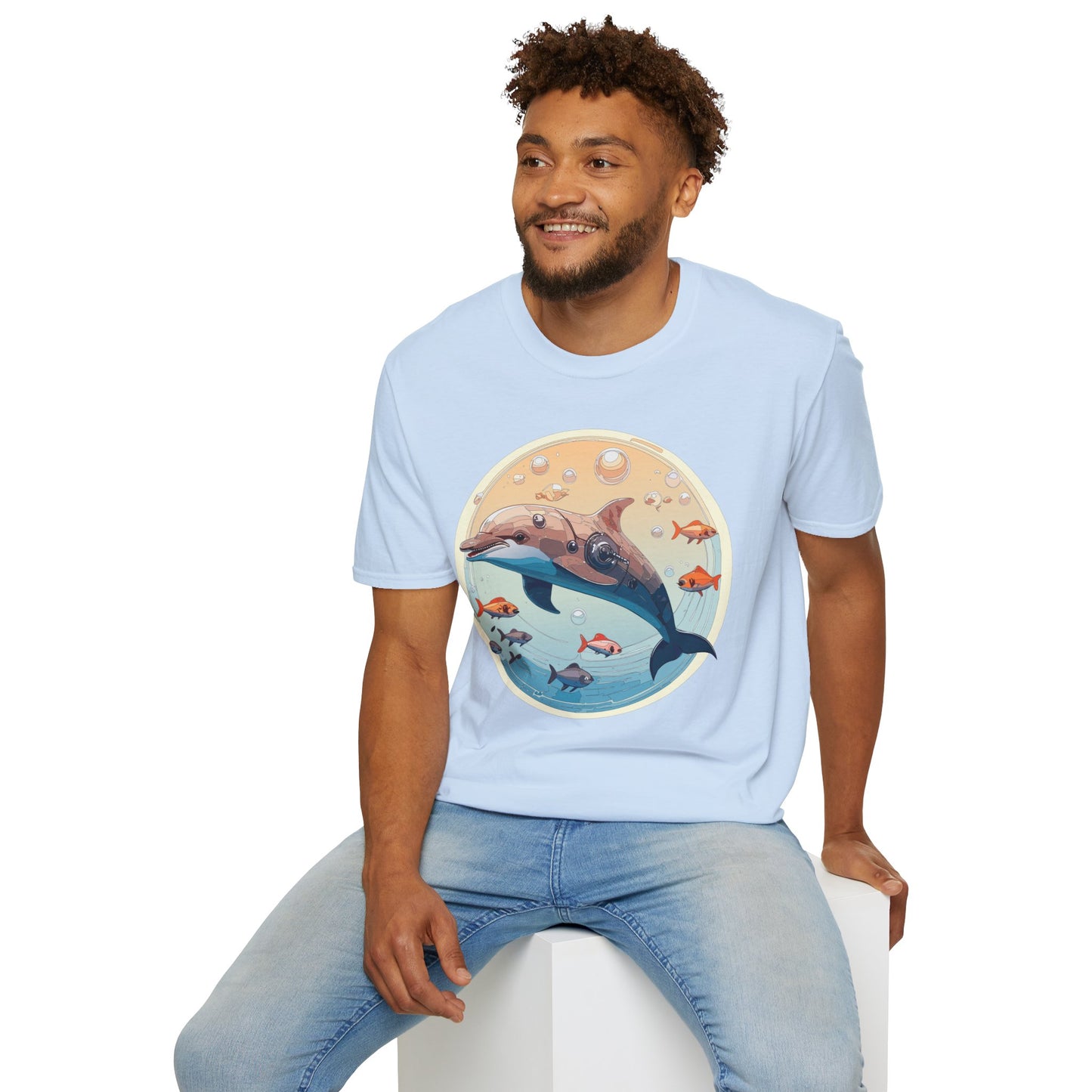 Dolphin Shirts, Shirt with Dolphin, Fish Tee Shirt, Animal Shirt