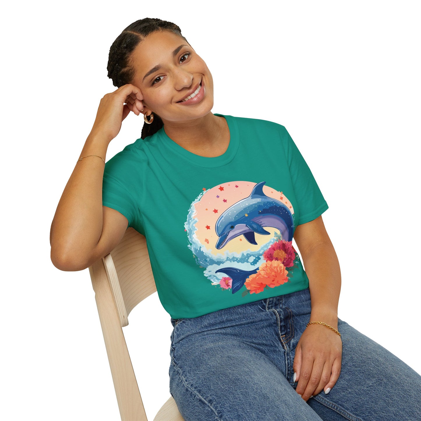 Dolphin Shirts, Shirt with Dolphin, Fish Tee Shirt, Animal Shirt