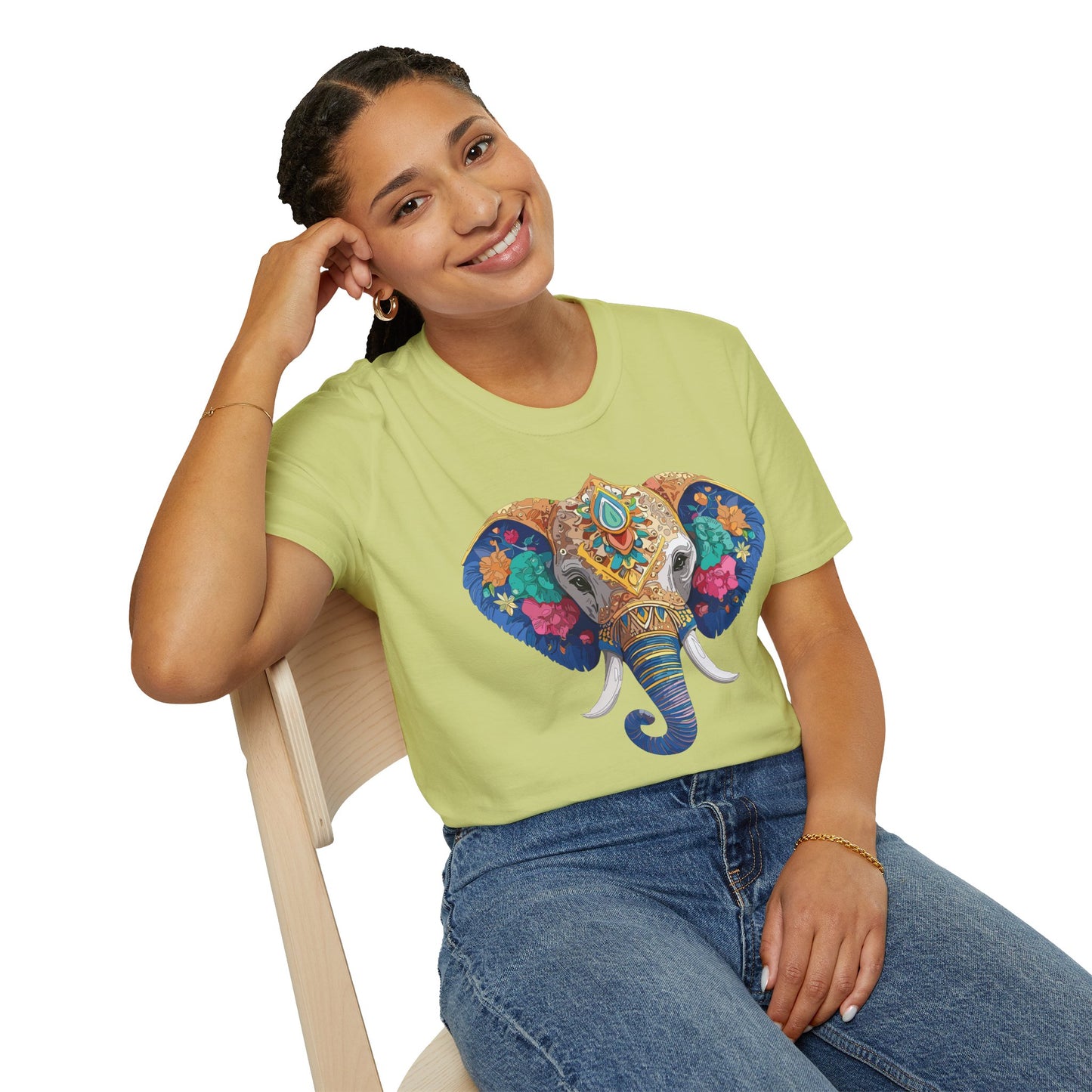 Elephant Shirt, T Shirt with Elephant, Elephant on T Shirt, T Shirt with Animation, Animals Tee Shirt