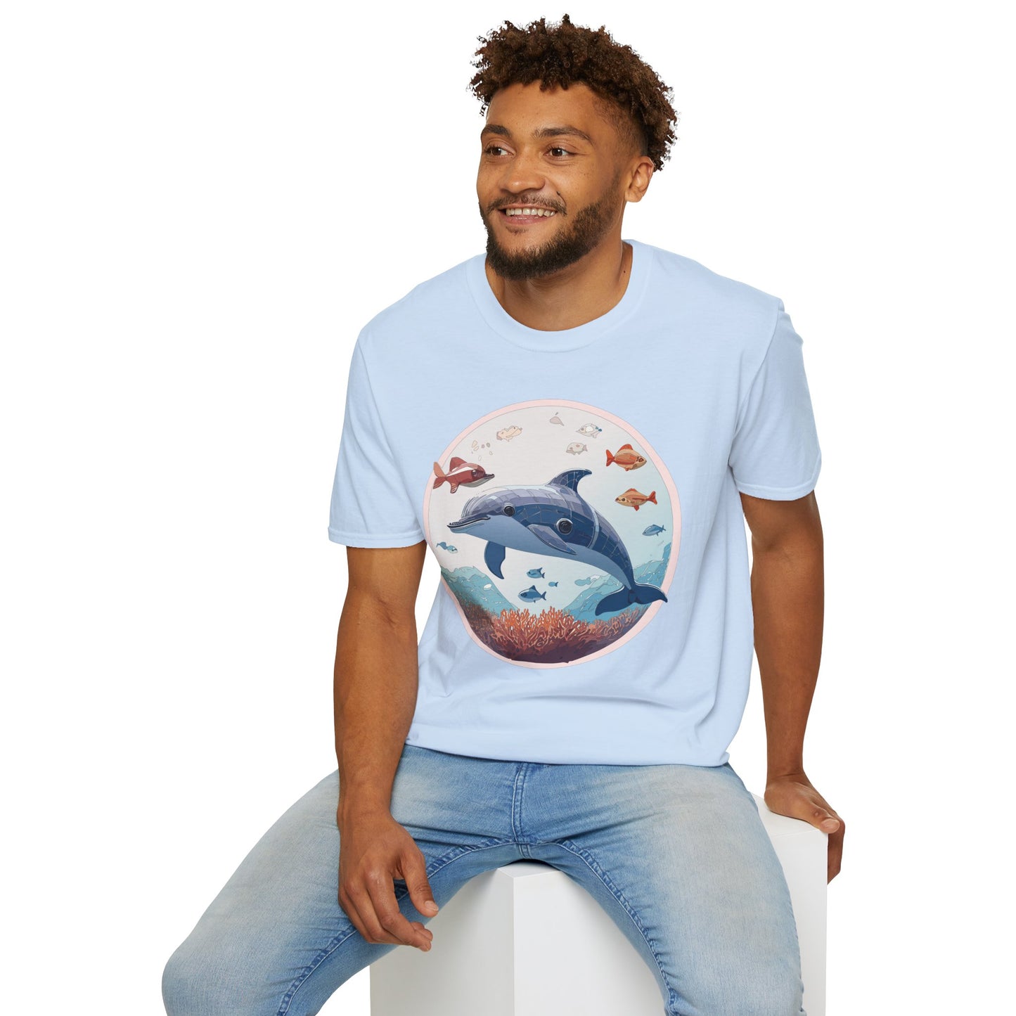 Dolphin Shirts, Shirt with Dolphin, Fish Tee Shirt, Animal Shirt