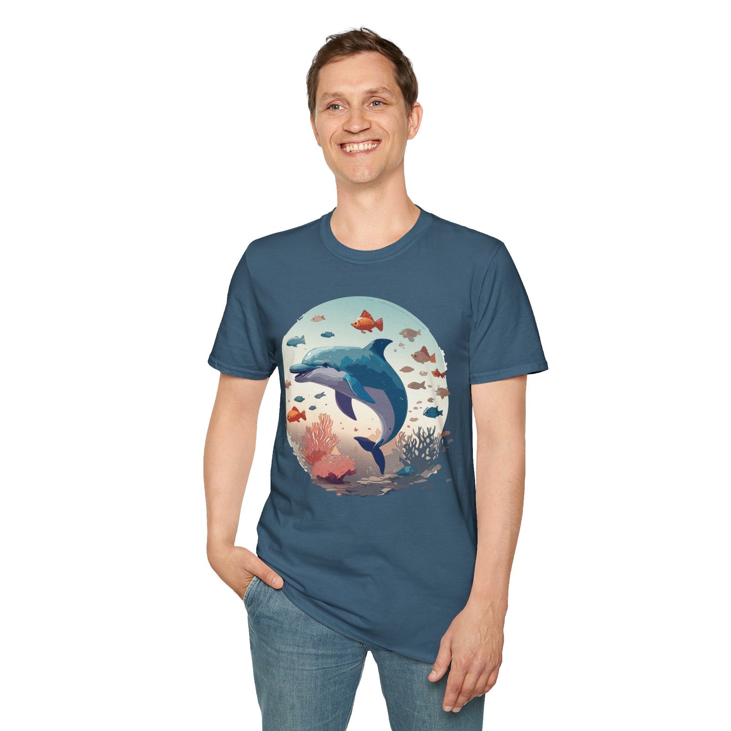 Dolphin Shirts, Shirt with Dolphin, Fish Tee Shirt, Animal Shirt