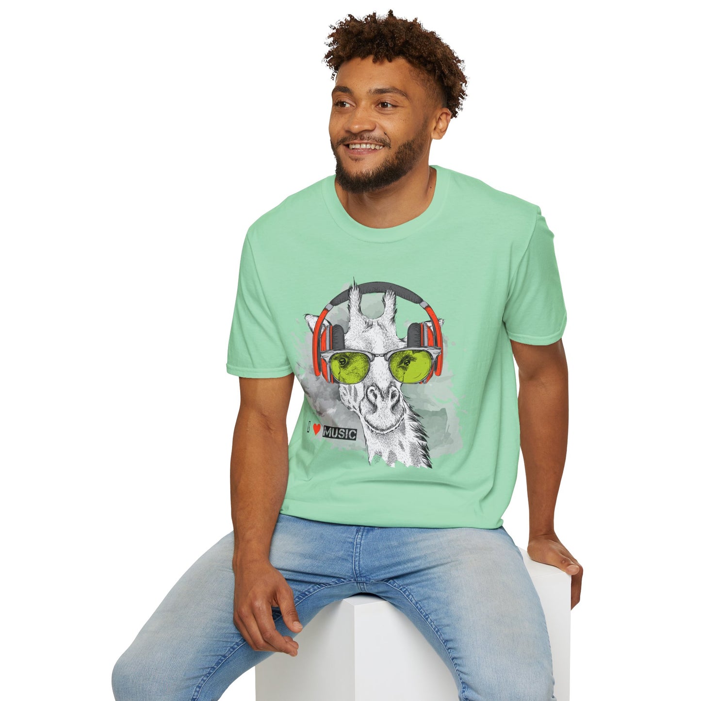 I love Music Animals Shirts, Shirt with Animals, Animals with Headphones Shirt