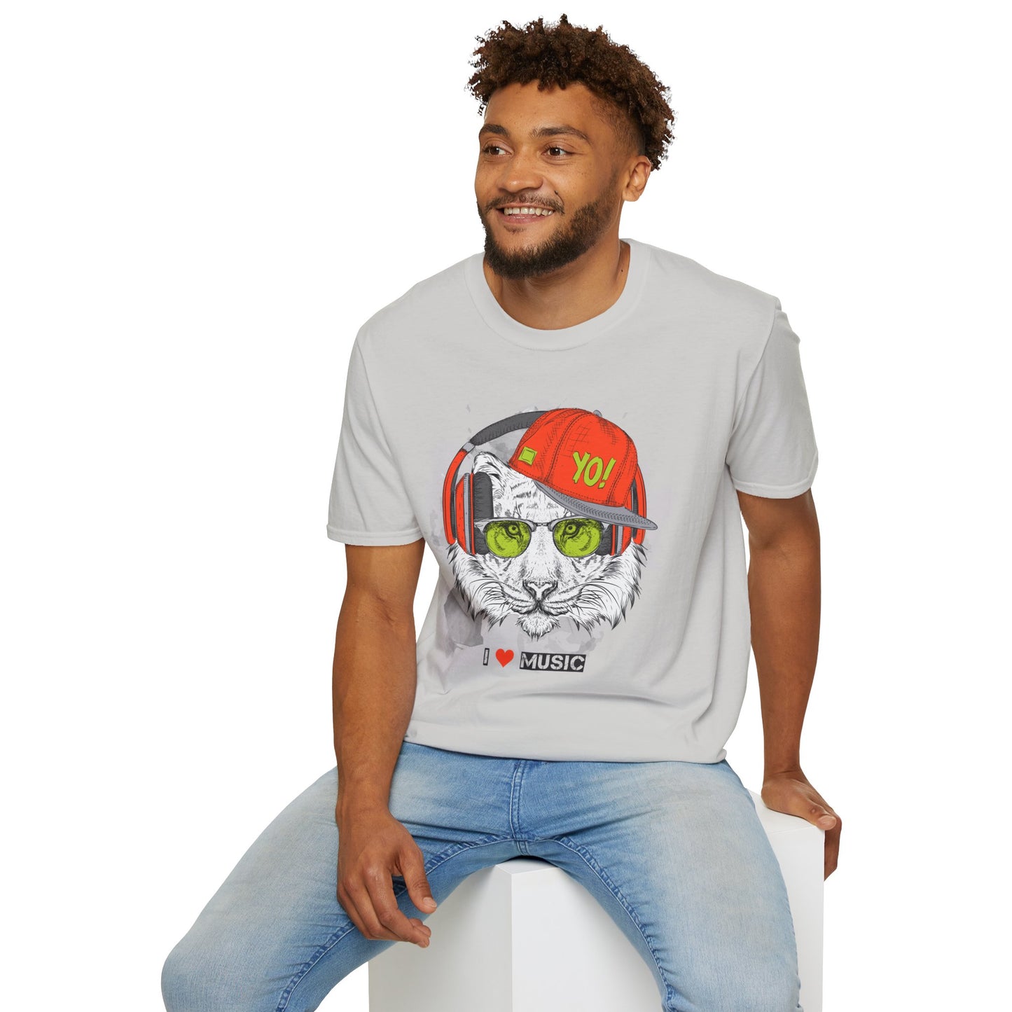 I love Music Animals Shirts, Shirt with Animals, Animals with Headphones Shirt