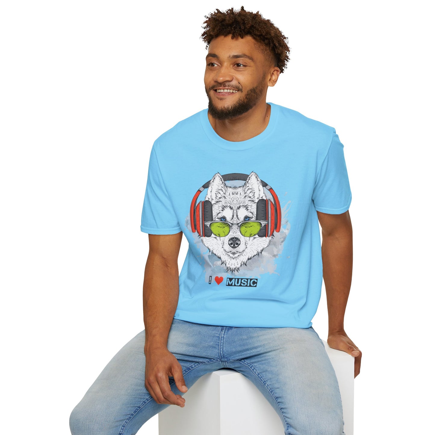 I love Music Animals Shirts, Shirt with Animals, Animals with Headphones Shirt