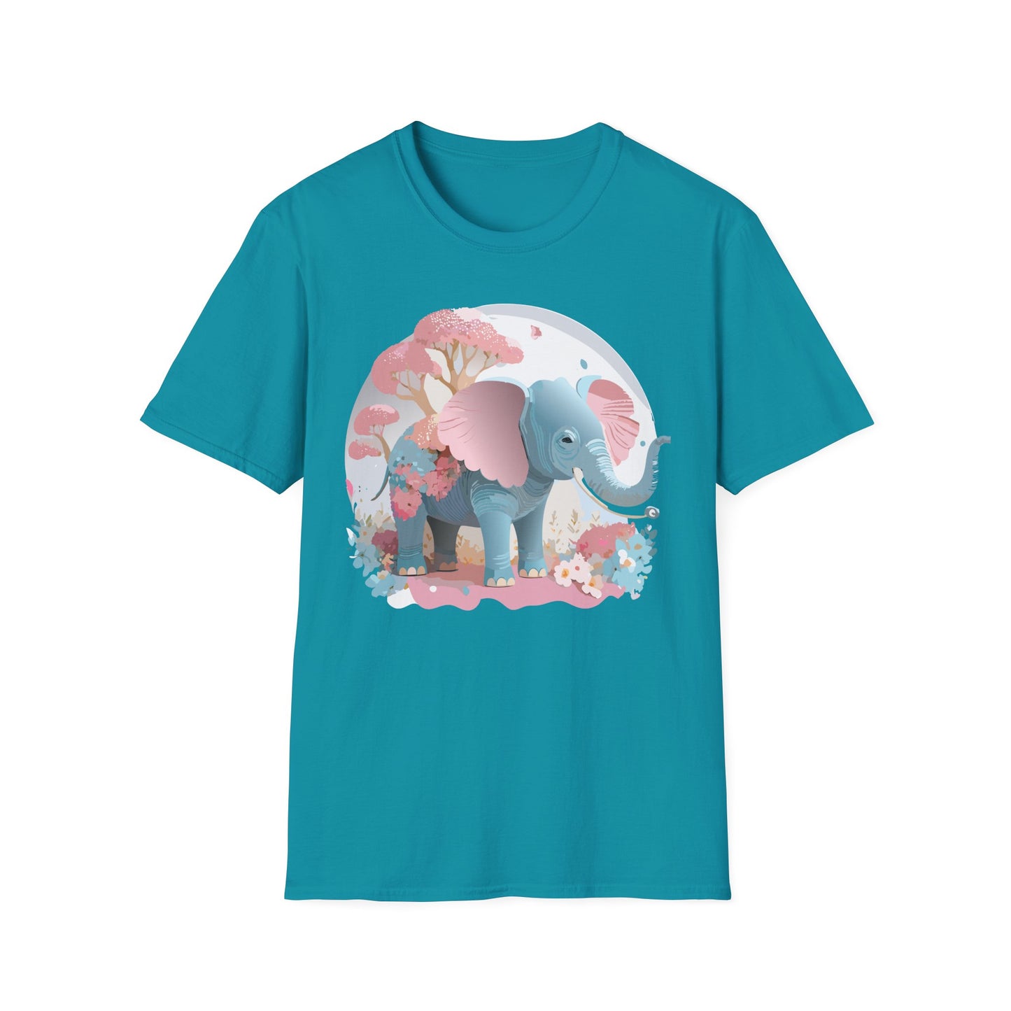 Elephant Shirt, T Shirt with Elephant, Elephant on T Shirt, T Shirt with Animation, Animals Tee Shirt