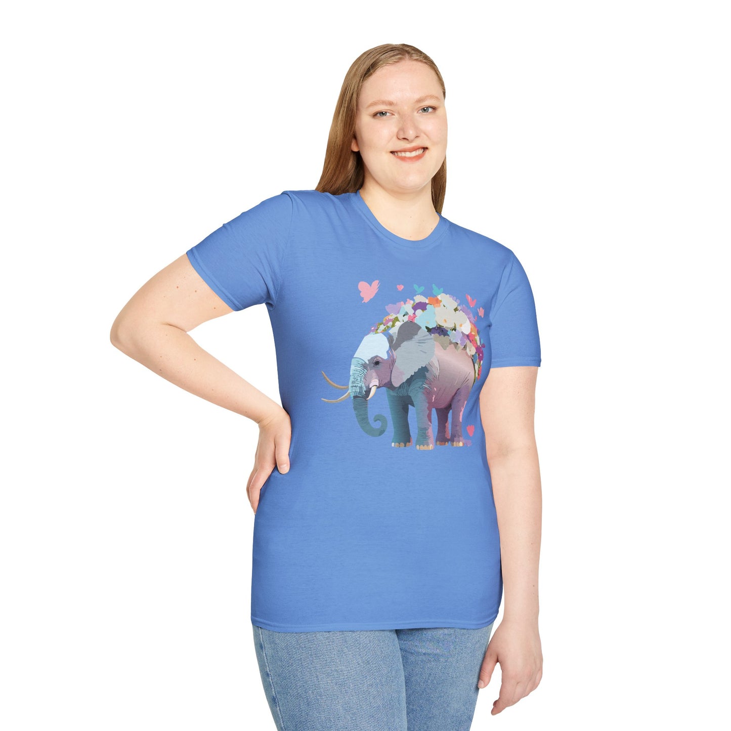 Elephant Shirt, T Shirt with Elephant, Elephant on T Shirt, T Shirt with Animation, Animals Tee Shirt