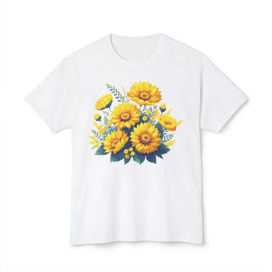 Floral T-Shirt, Vintage Flowers Tee, Floral Tees, Floral Art Design Shirt, Tee Shirt with Floral Art 18