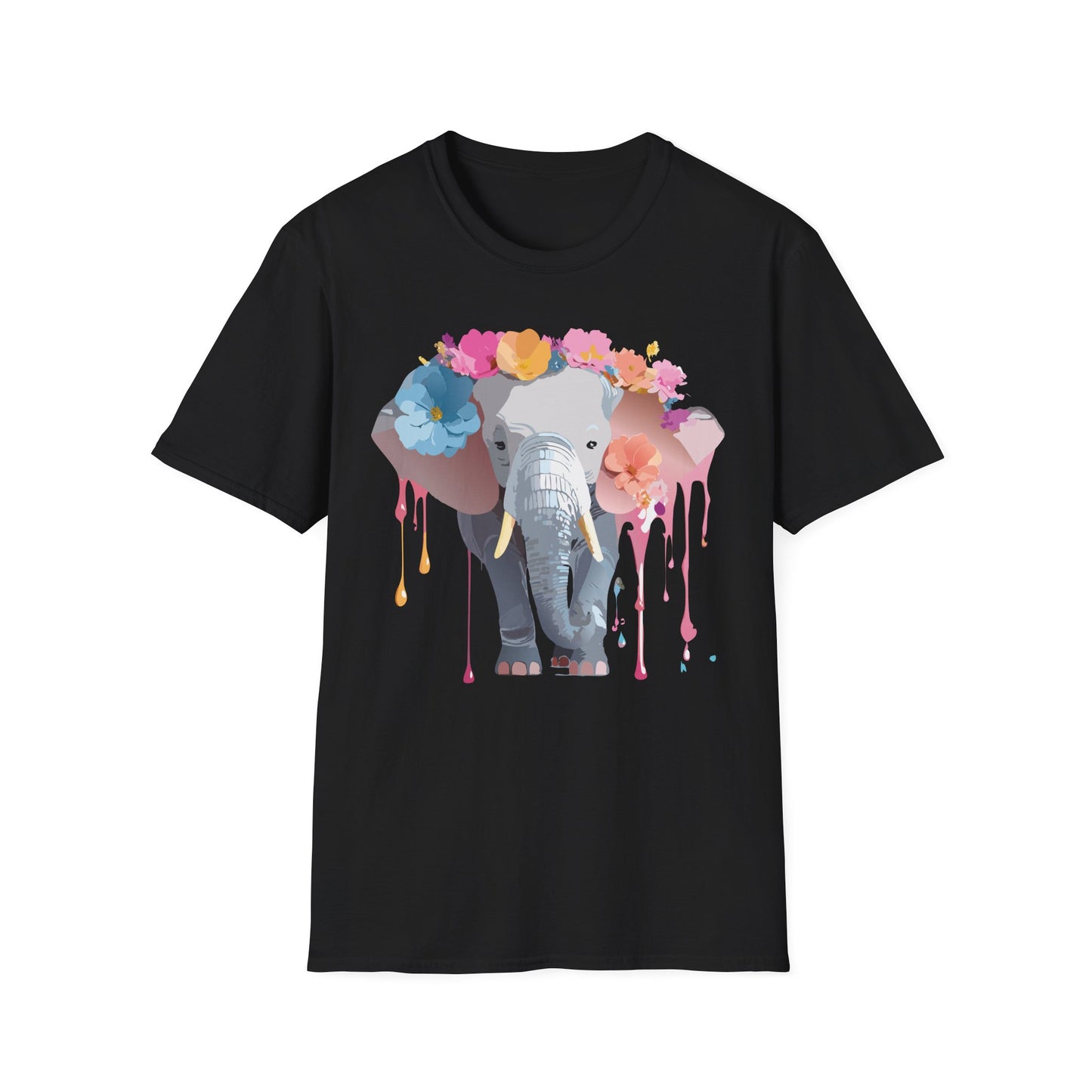 Elephant Shirt, T Shirt with Elephant, Elephant on T Shirt, T Shirt with Animation, Animals Tee Shirt