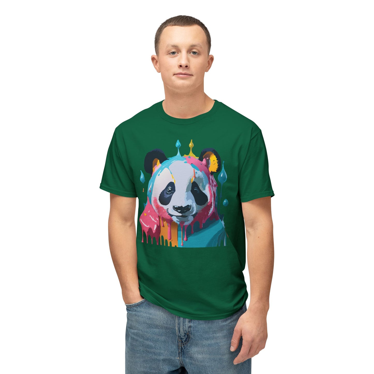 Panda T-Shirt, Vintage Panda Tee, Floral Tees, Panda Art Design Shirt, Tee Shirt with Panda Art 5