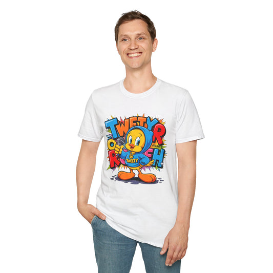 Cartoon T Shirt With Animation Funny Animals Tee Unisex Gildan Softstyle 64000 Pro