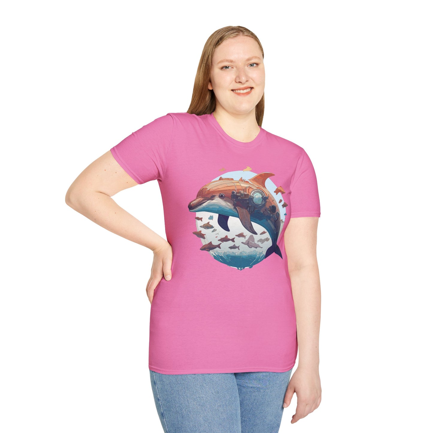 Dolphin Shirts, Shirt with Dolphin, Fish Tee Shirt, Animal Shirt
