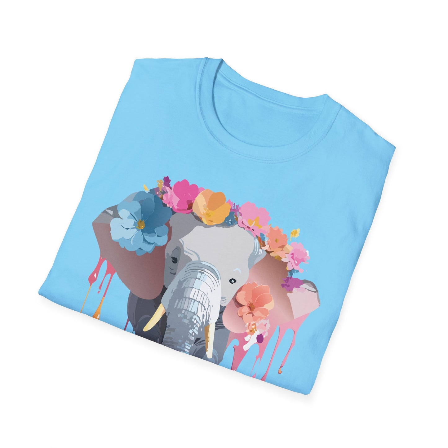Elephant Shirt, T Shirt with Elephant, Elephant on T Shirt, T Shirt with Animation, Animals Tee Shirt