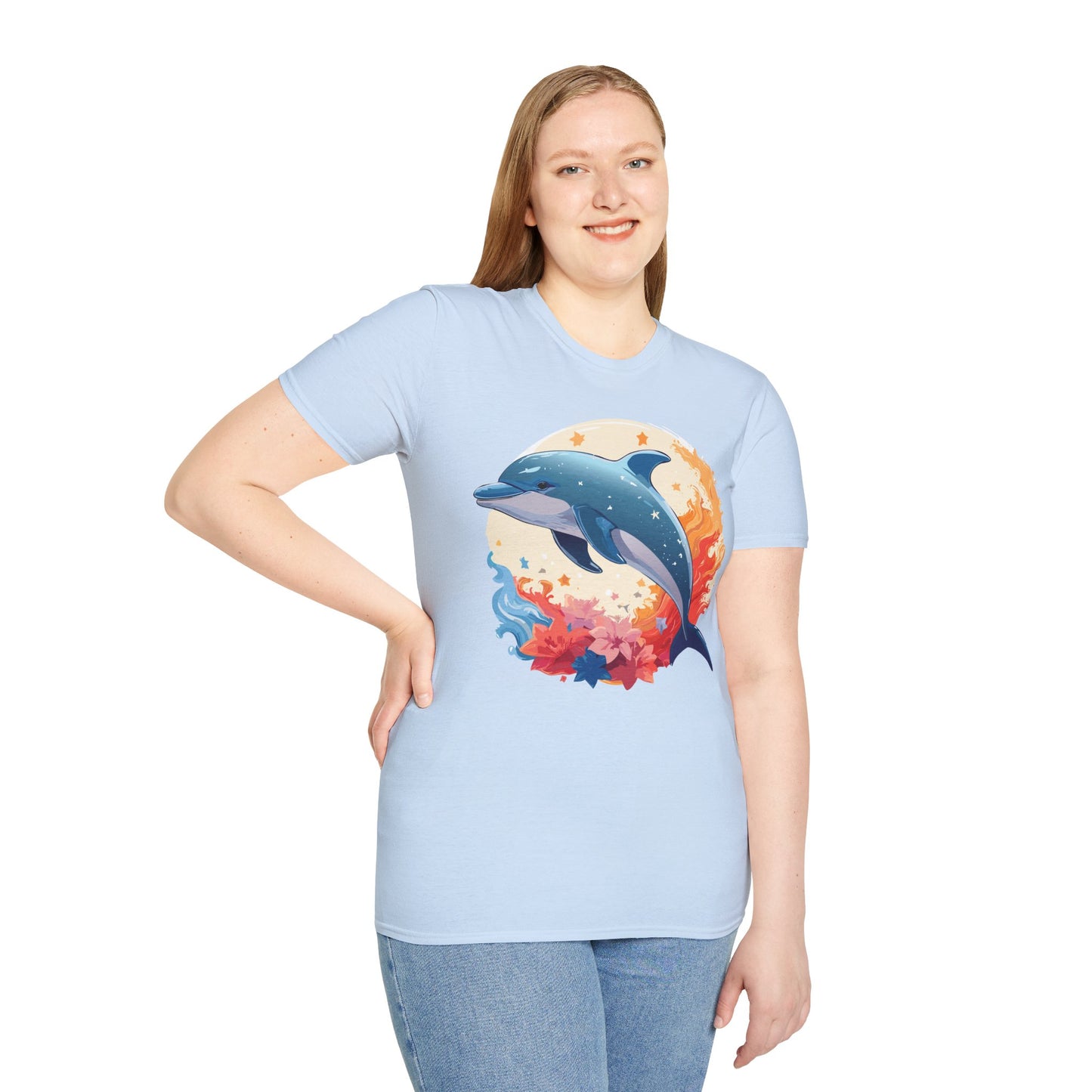 Dolphin Shirts, Shirt with Dolphin, Fish Tee Shirt, Animal Shirt