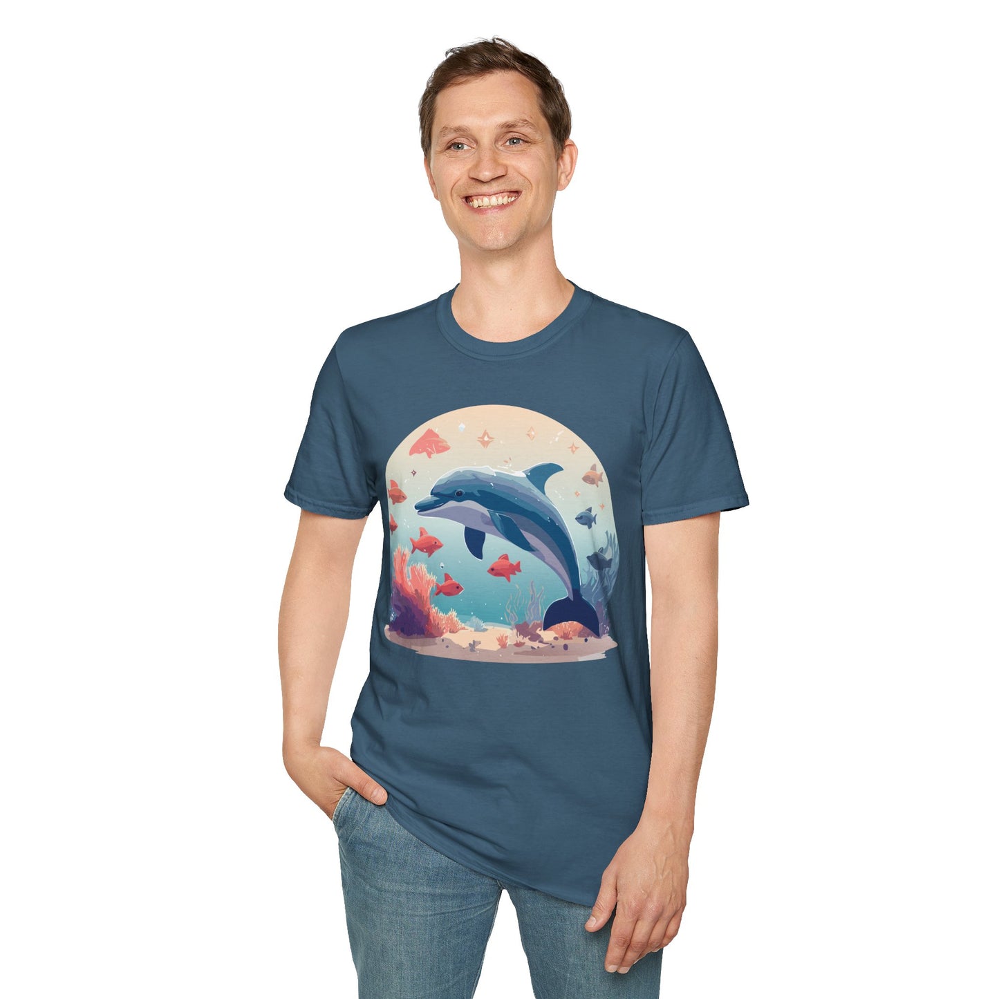 Dolphin Shirts, Shirt with Dolphin, Fish Tee Shirt, Animal Shirt