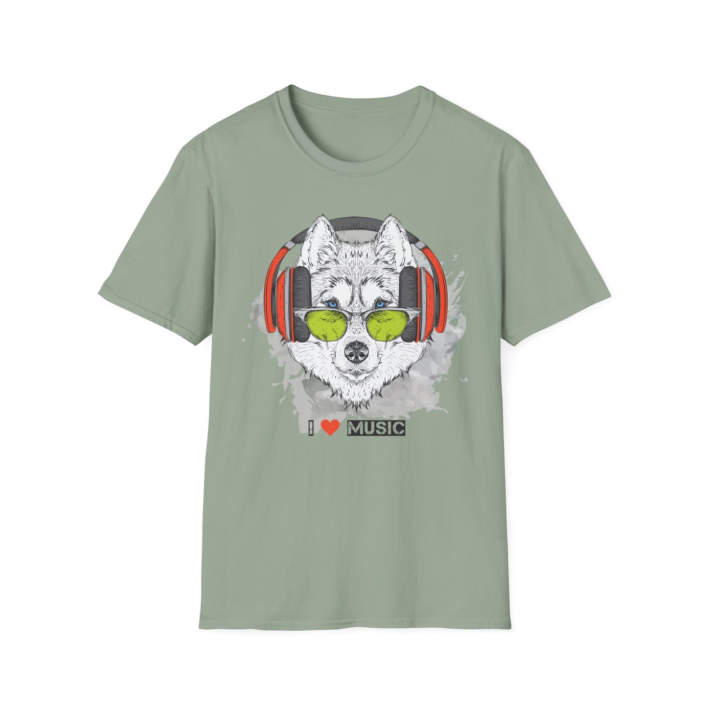 I love Music Animals Shirts, Shirt with Animals, Animals with Headphones Shirt