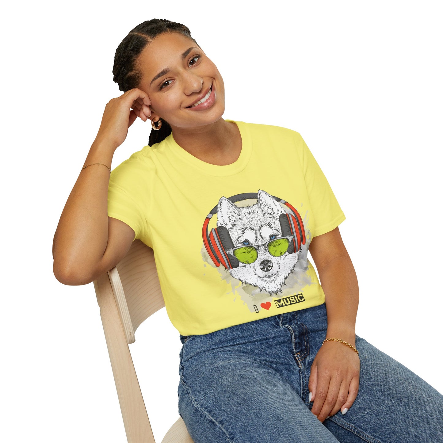 I love Music Animals Shirts, Shirt with Animals, Animals with Headphones Shirt