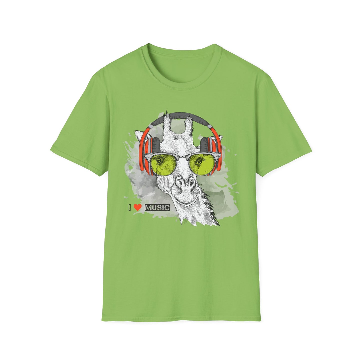 I love Music Animals Shirts, Shirt with Animals, Animals with Headphones Shirt