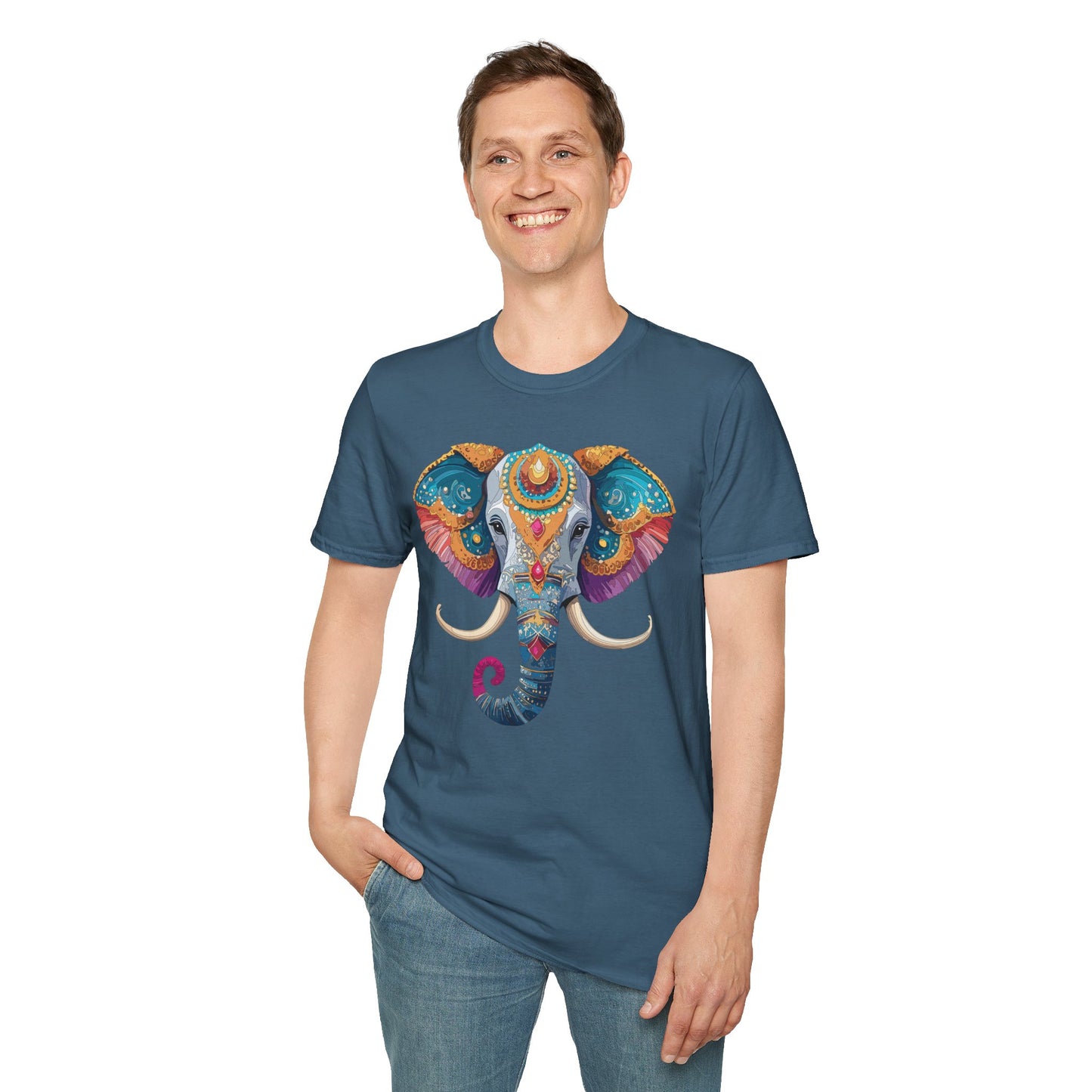 Elephant Shirt, T Shirt with Elephant, Elephant on T Shirt, T Shirt with Animation, Animals Tee Shirt