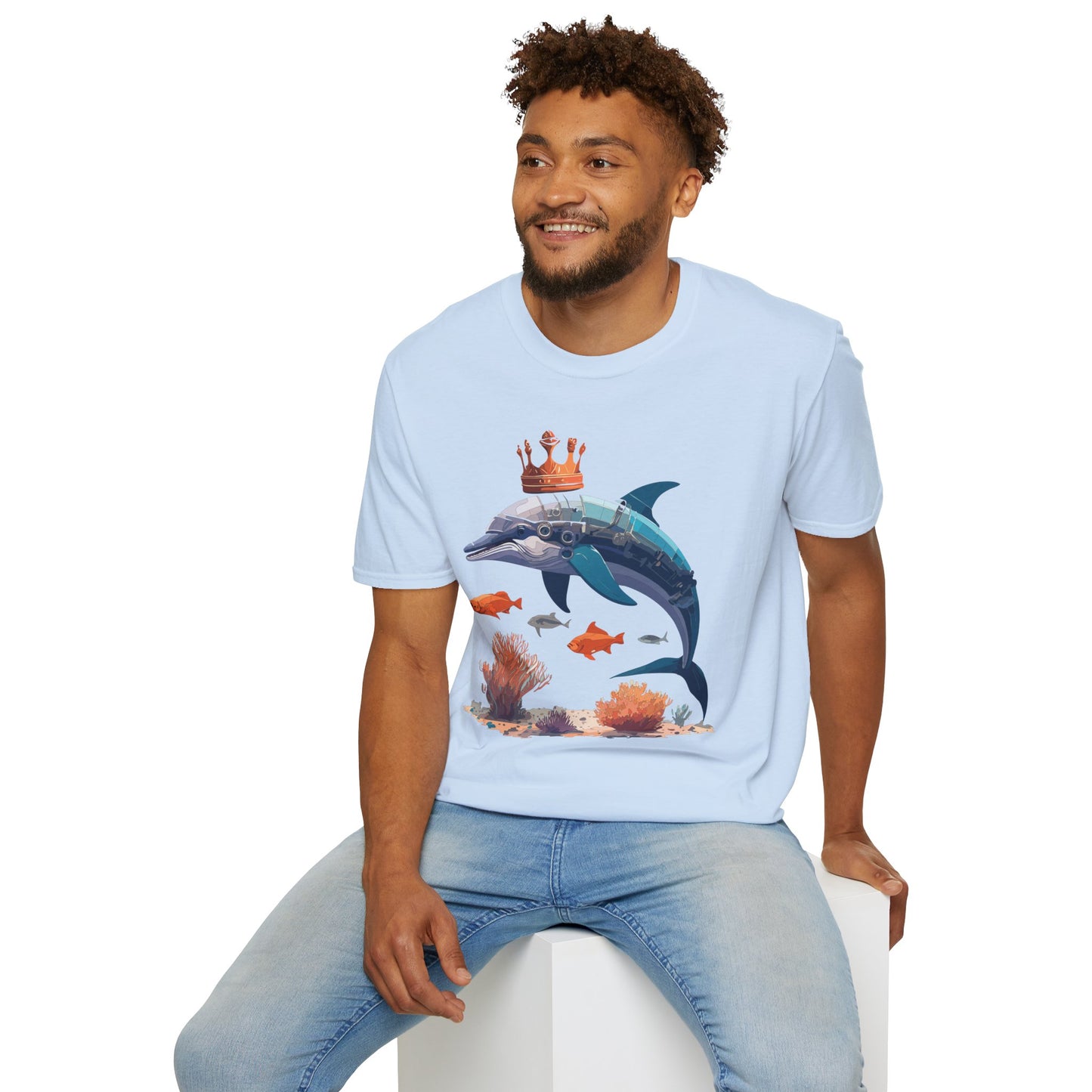 Dolphin Shirts, Shirt with Dolphin, Fish Tee Shirt, Animal Shirt