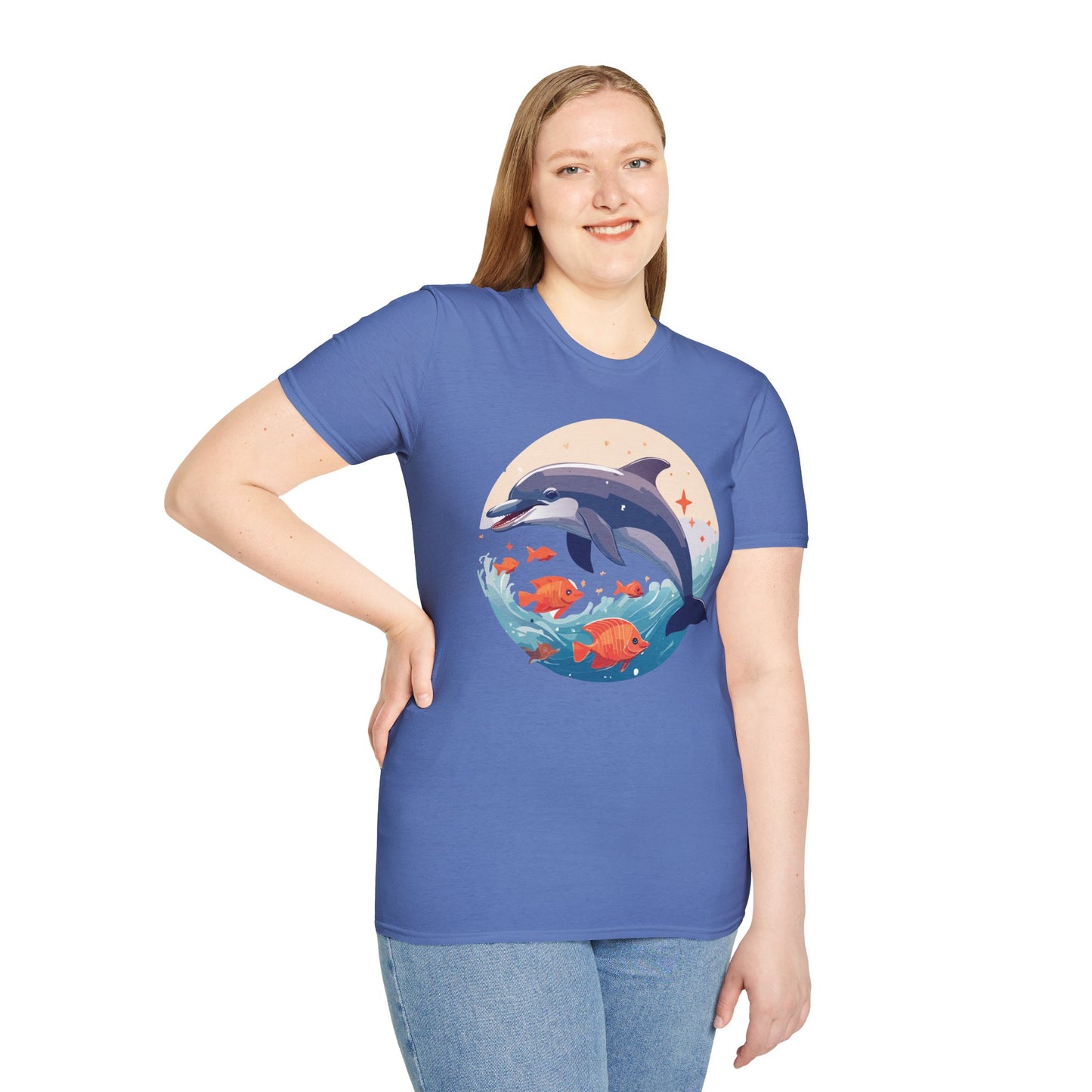 Dolphin Shirts, Shirt with Dolphin, Fish Tee Shirt, Animal Shirt