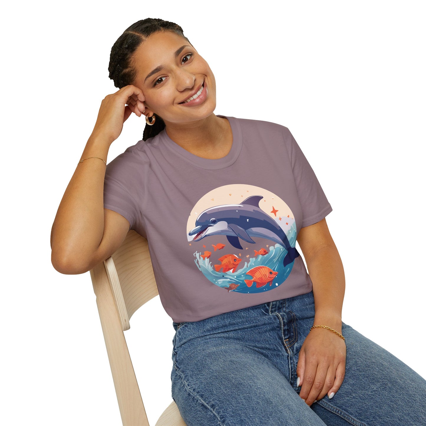 Dolphin Shirts, Shirt with Dolphin, Fish Tee Shirt, Animal Shirt