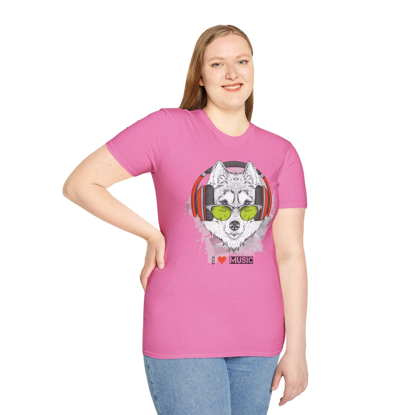 I love Music Animals Shirts, Shirt with Animals, Animals with Headphones Shirt