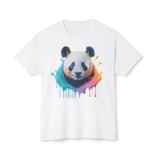 Panda T-Shirt, Vintage Panda Tee, Floral Tees, Panda Art Design Shirt, Tee Shirt with Panda Art 1