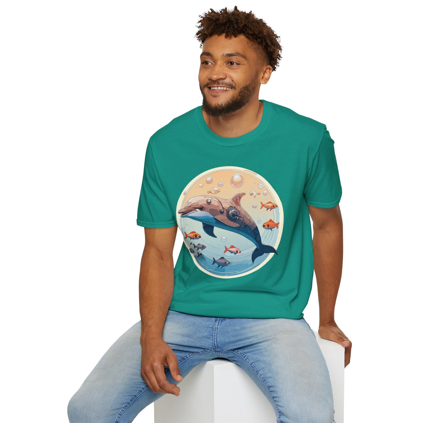 Dolphin Shirts, Shirt with Dolphin, Fish Tee Shirt, Animal Shirt