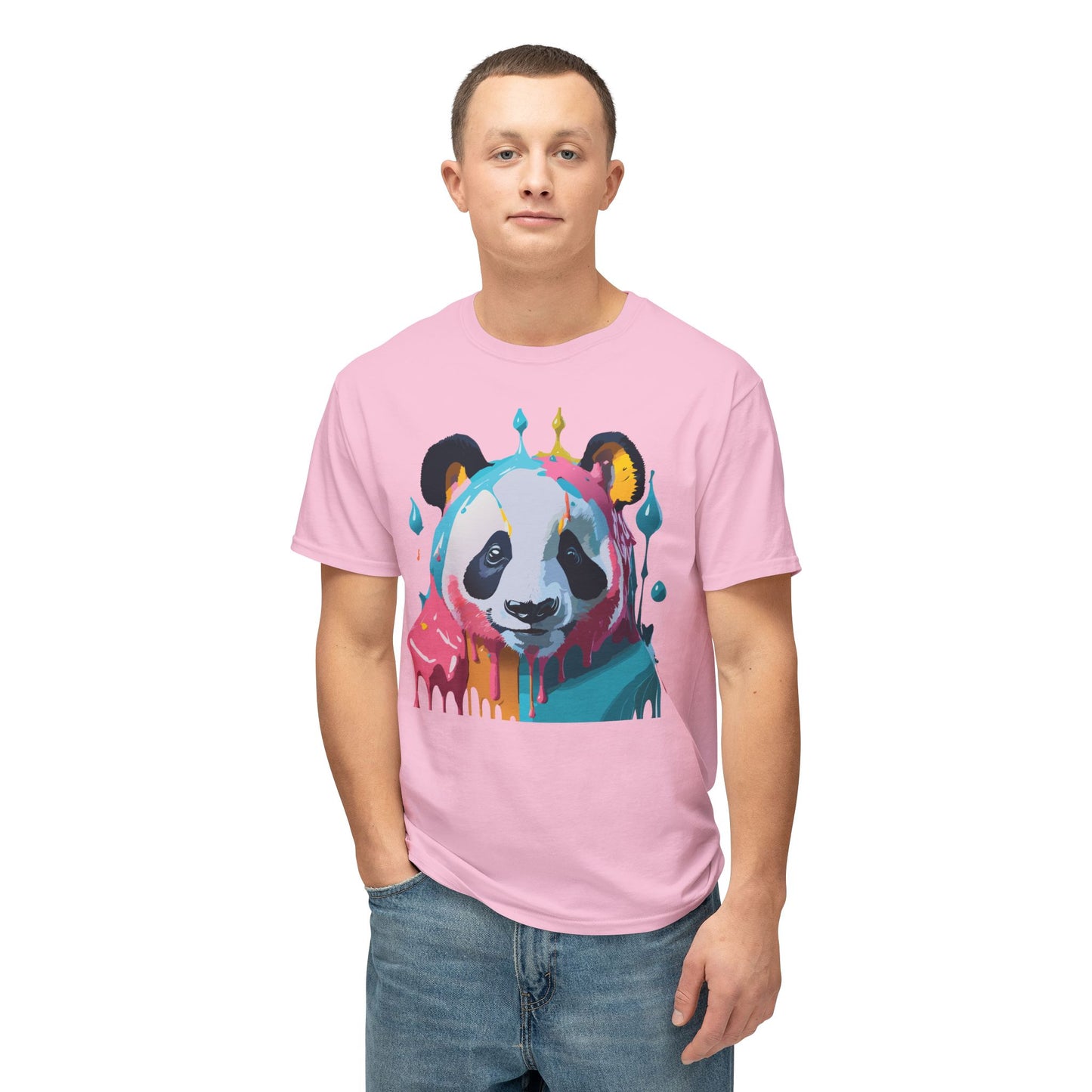 Panda T-Shirt, Vintage Panda Tee, Floral Tees, Panda Art Design Shirt, Tee Shirt with Panda Art 5