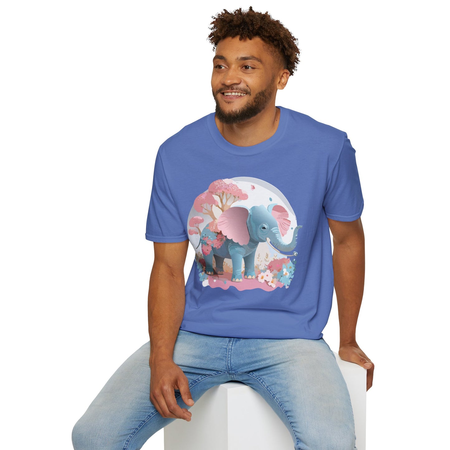Elephant Shirt, T Shirt with Elephant, Elephant on T Shirt, T Shirt with Animation, Animals Tee Shirt