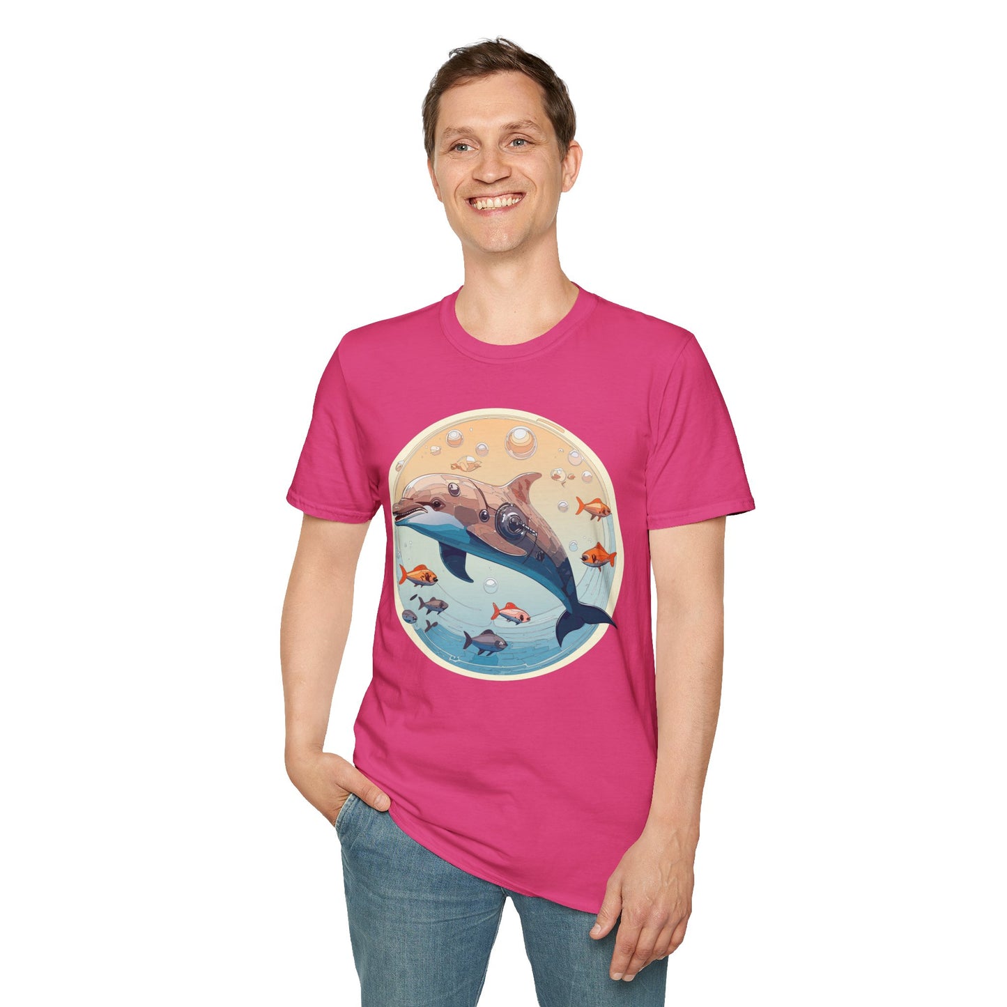 Dolphin Shirts, Shirt with Dolphin, Fish Tee Shirt, Animal Shirt