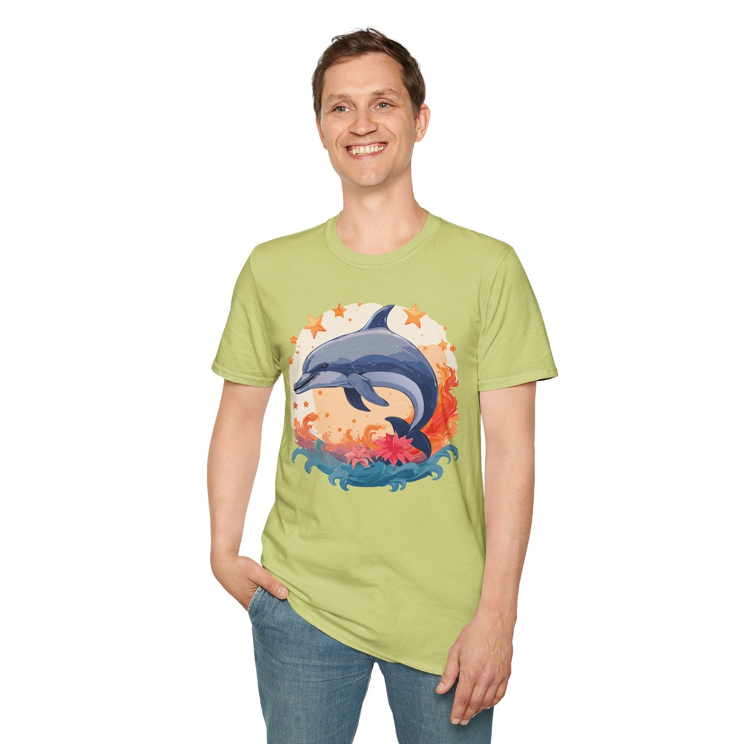 Dolphin Shirts, Shirt with Dolphin, Fish Tee Shirt, Animal Shirt