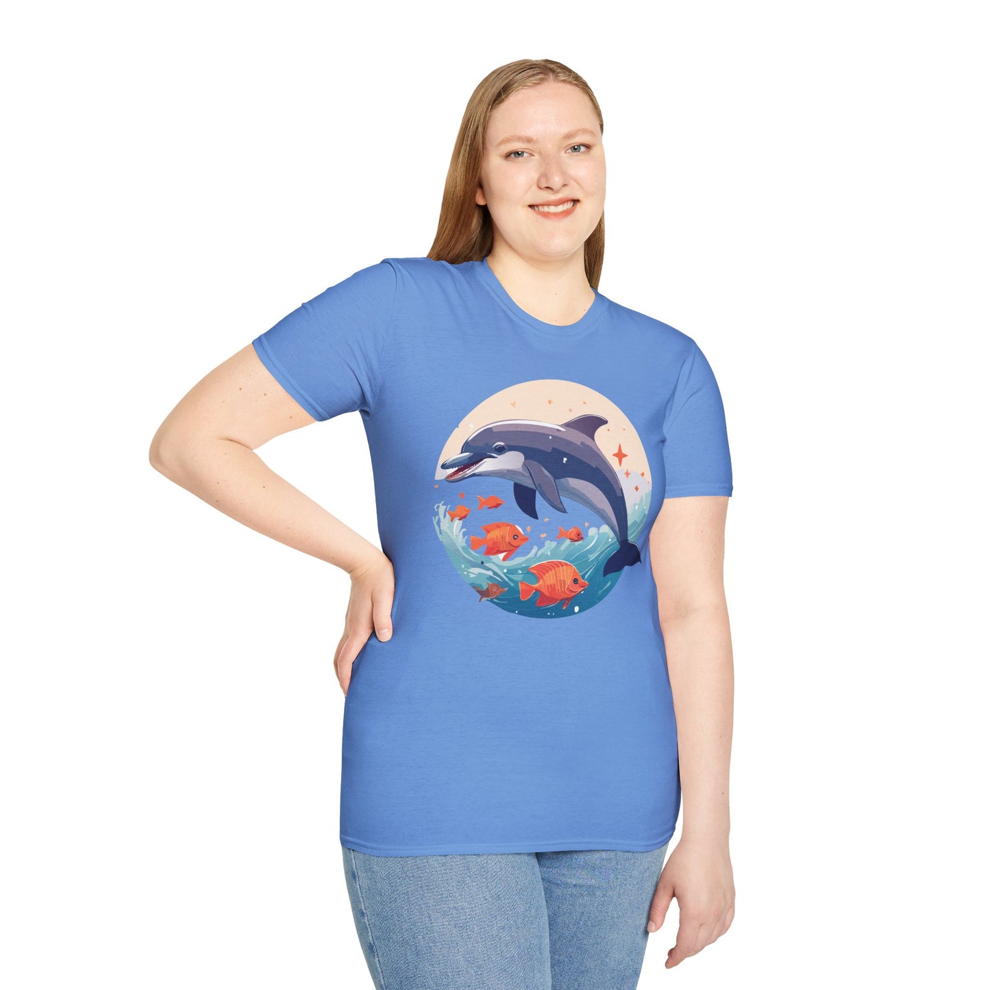Dolphin Shirts, Shirt with Dolphin, Fish Tee Shirt, Animal Shirt