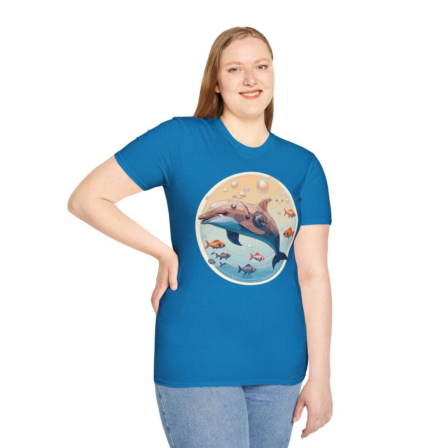 Dolphin Shirts, Shirt with Dolphin, Fish Tee Shirt, Animal Shirt