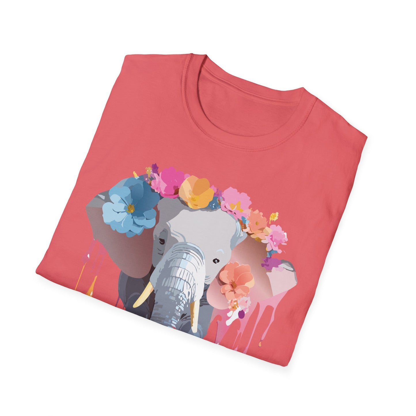 Elephant Shirt, T Shirt with Elephant, Elephant on T Shirt, T Shirt with Animation, Animals Tee Shirt