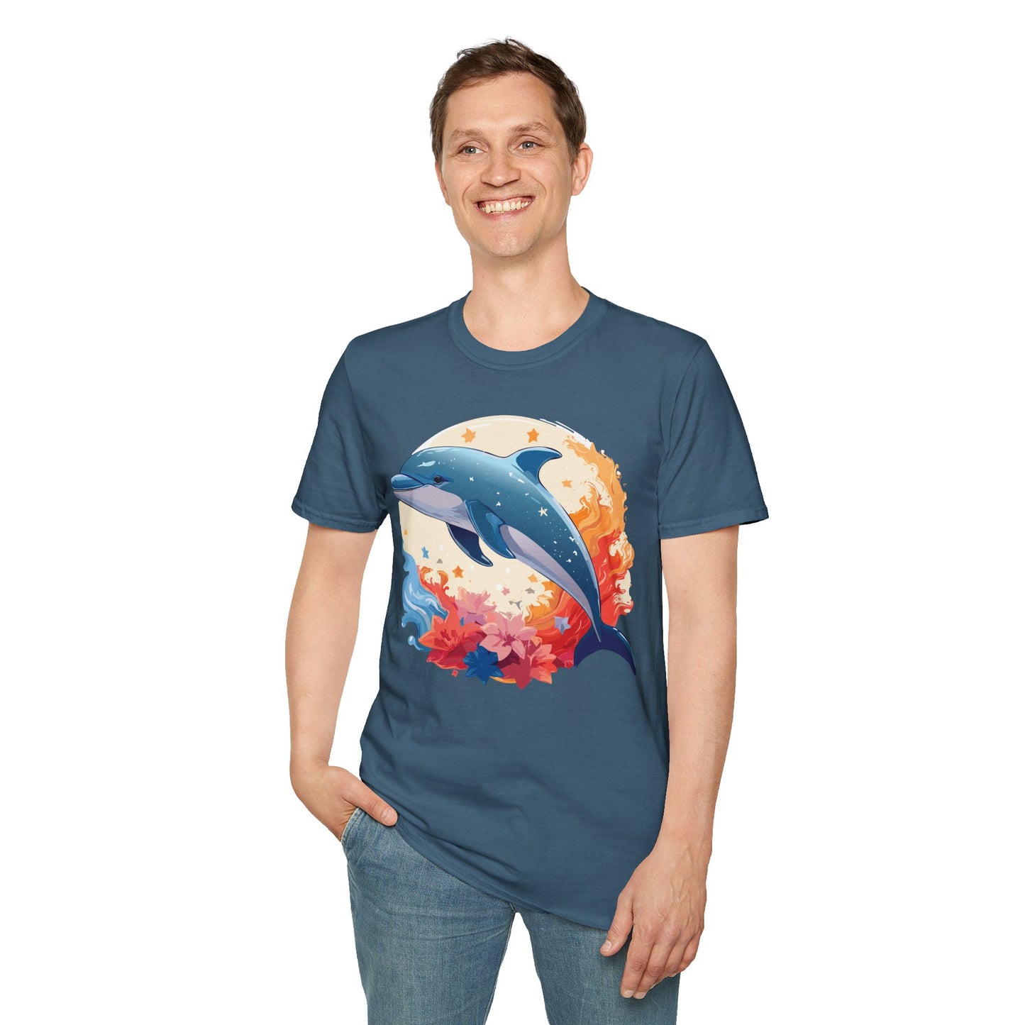 Dolphin Shirts, Shirt with Dolphin, Fish Tee Shirt, Animal Shirt