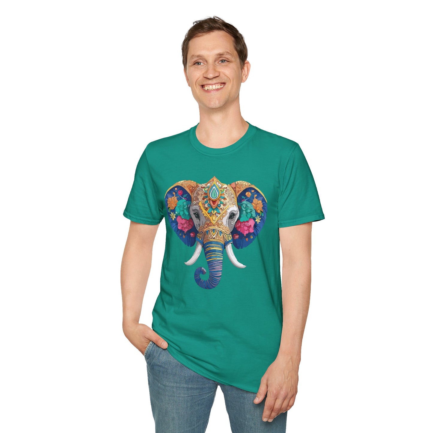 Elephant Shirt, T Shirt with Elephant, Elephant on T Shirt, T Shirt with Animation, Animals Tee Shirt