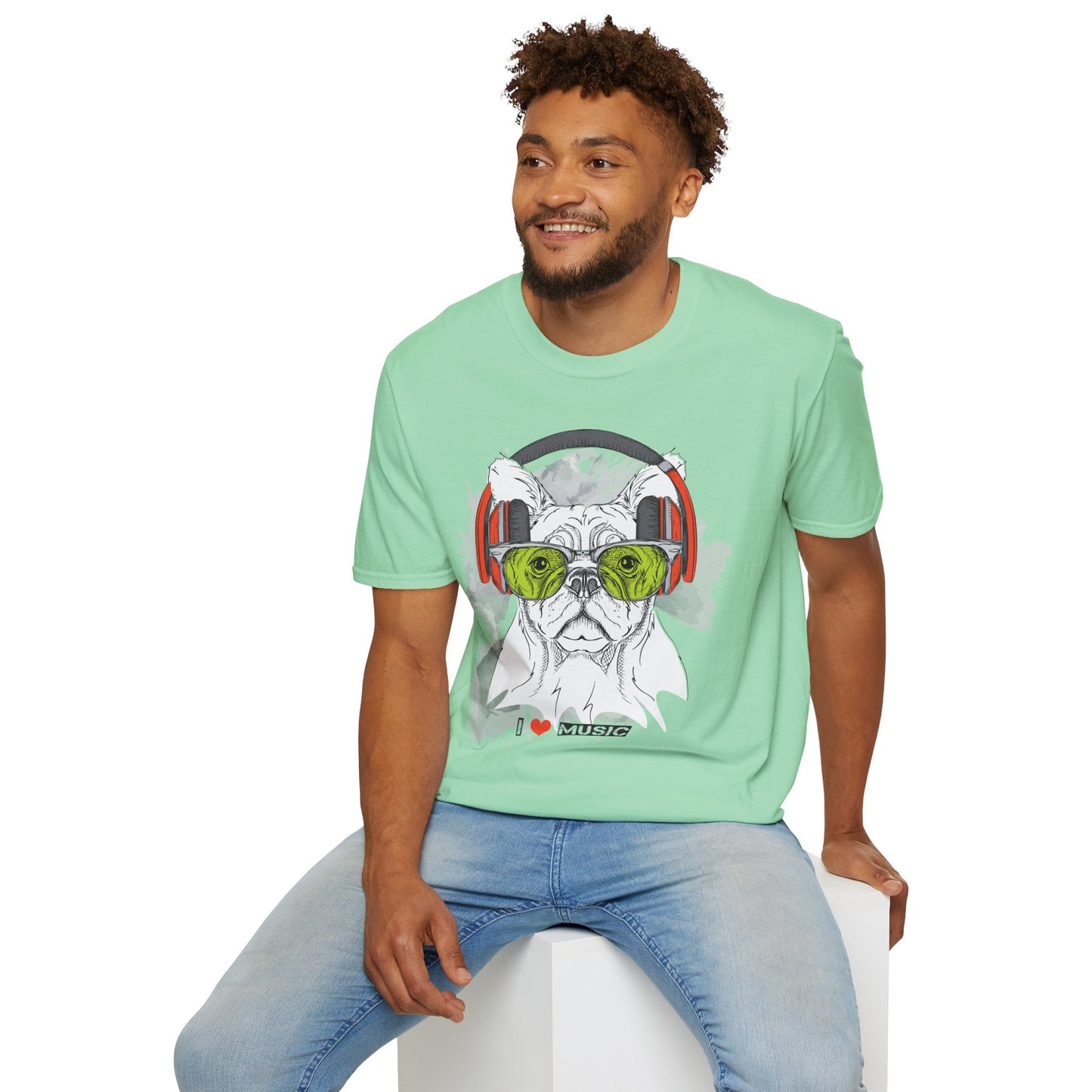 I love Music Animals Shirts, Shirt with Animals, Animals with Headphones Shirt