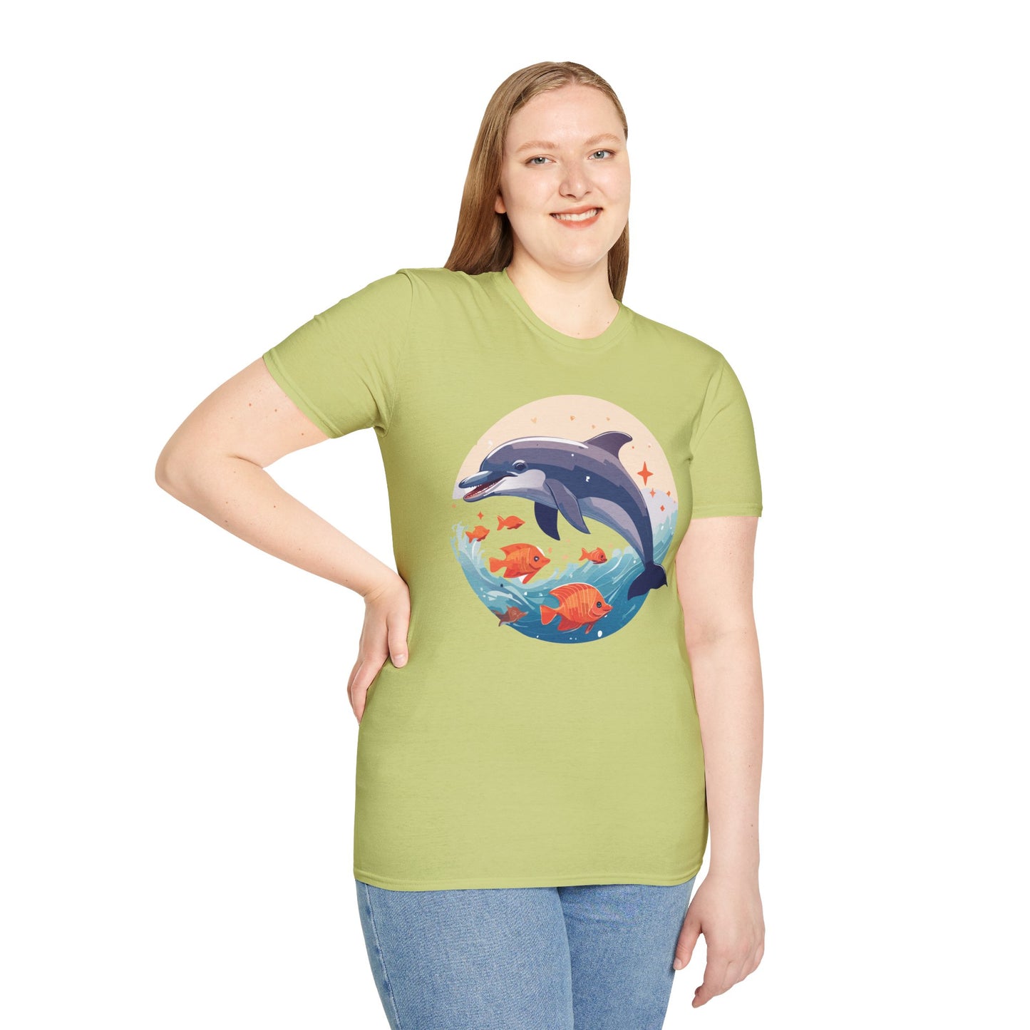 Dolphin Shirts, Shirt with Dolphin, Fish Tee Shirt, Animal Shirt
