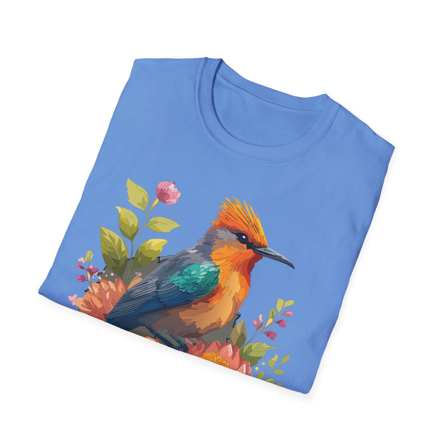 Bird T-Shirt, Floral Bird T Shirt, Shirt with Bird, Shirt with Animal