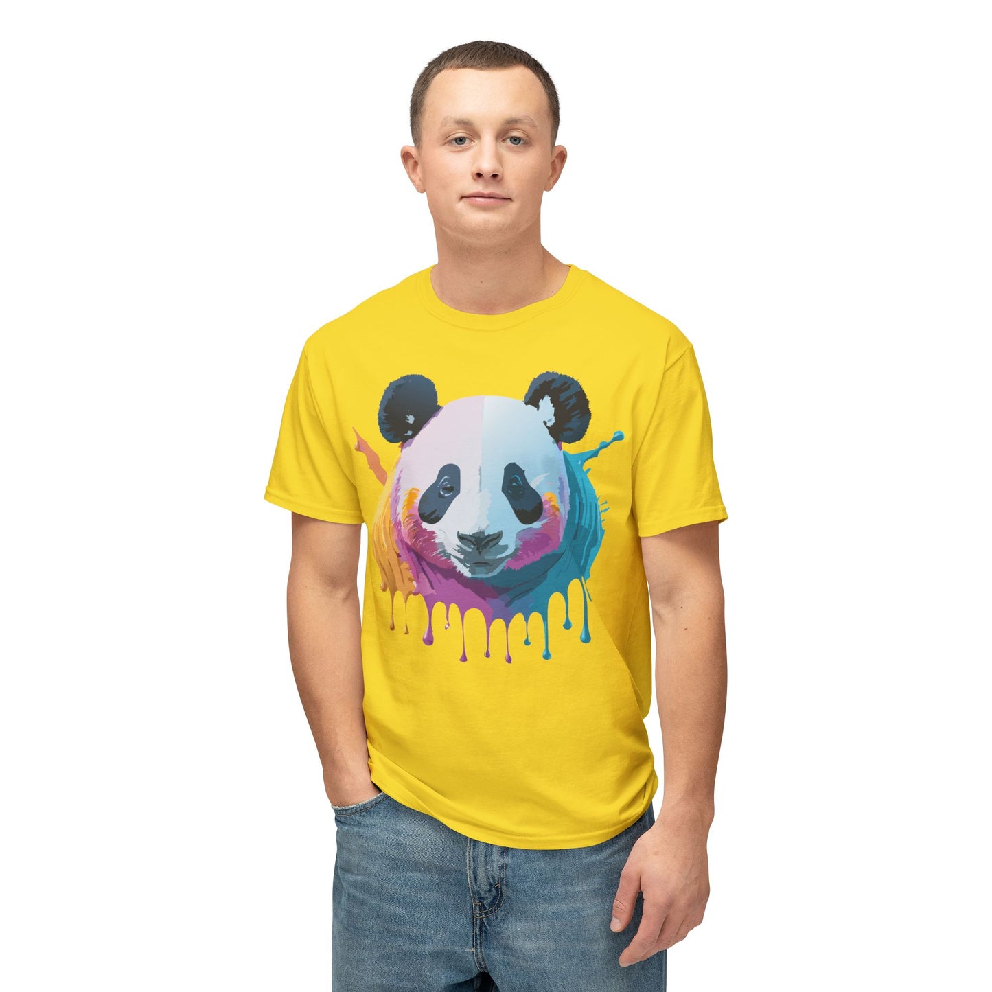 Panda T-Shirt, Vintage Panda Tee, Floral Tees, Panda Art Design Shirt, Tee Shirt with Panda Art 2