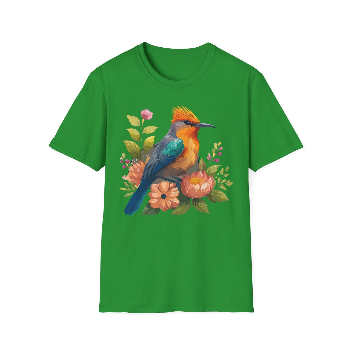 Bird T-Shirt, Floral Bird T Shirt, Shirt with Bird, Shirt with Animal