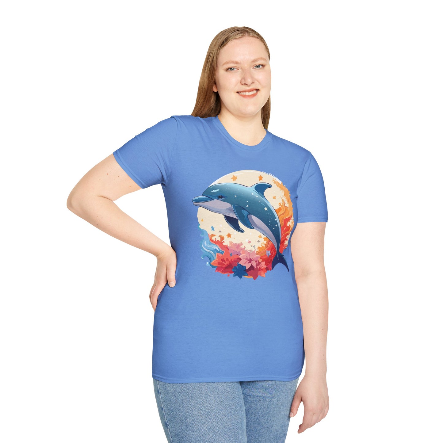 Dolphin Shirts, Shirt with Dolphin, Fish Tee Shirt, Animal Shirt